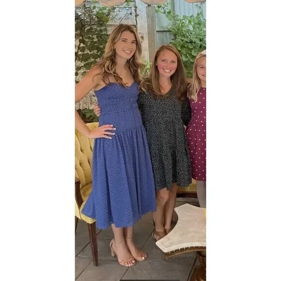 La Maison Talulah Sorrento Midi Dress Women's XS Blue Polka Dot Retro Look X - Picture 9 of 16